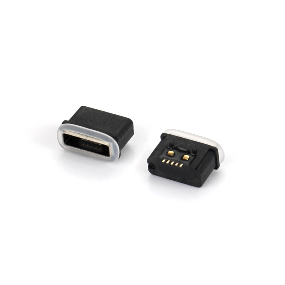 MICRO USB 5F SMT AB型全贴胶芯