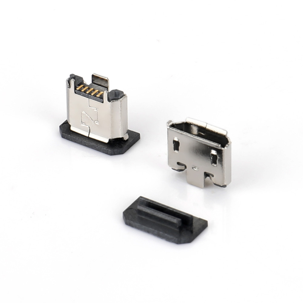 MICRO USB 5F B型立式SMT三只脚