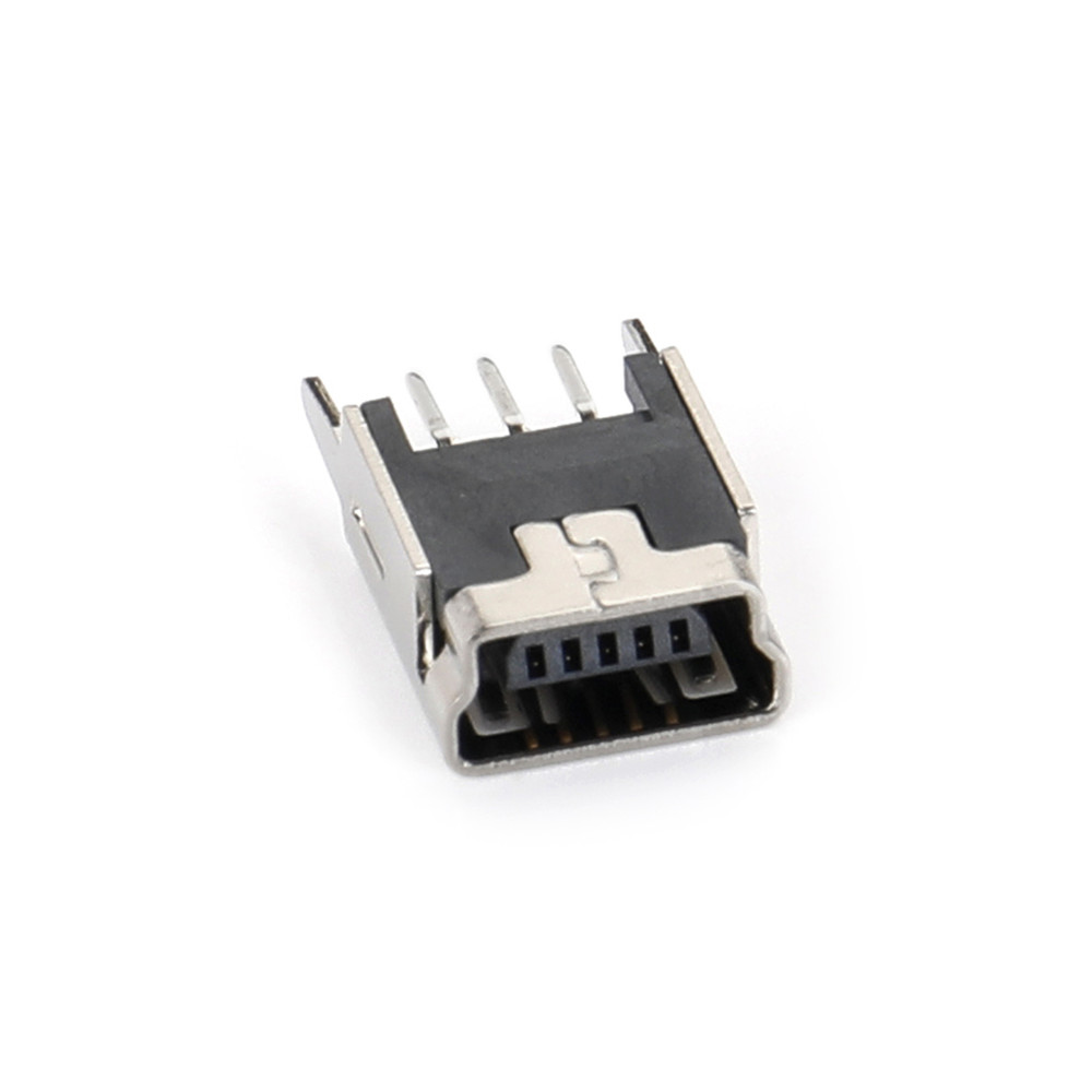 MINI USB 5PF 180度 DIP B型 (直尖脚)