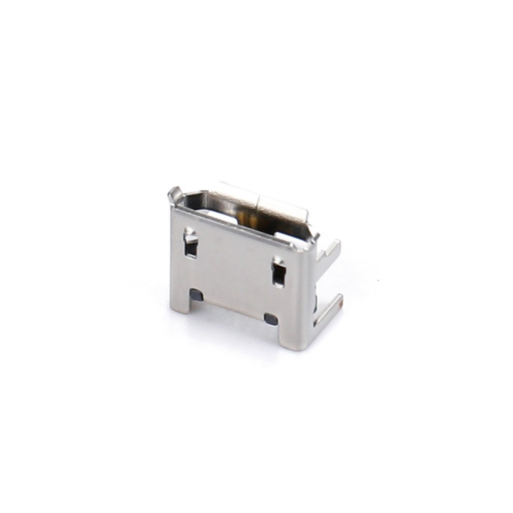 04BO-1805   Micro USB 5F SMT B型四脚插板7.1.5脚长1.1短针有柱有卷边