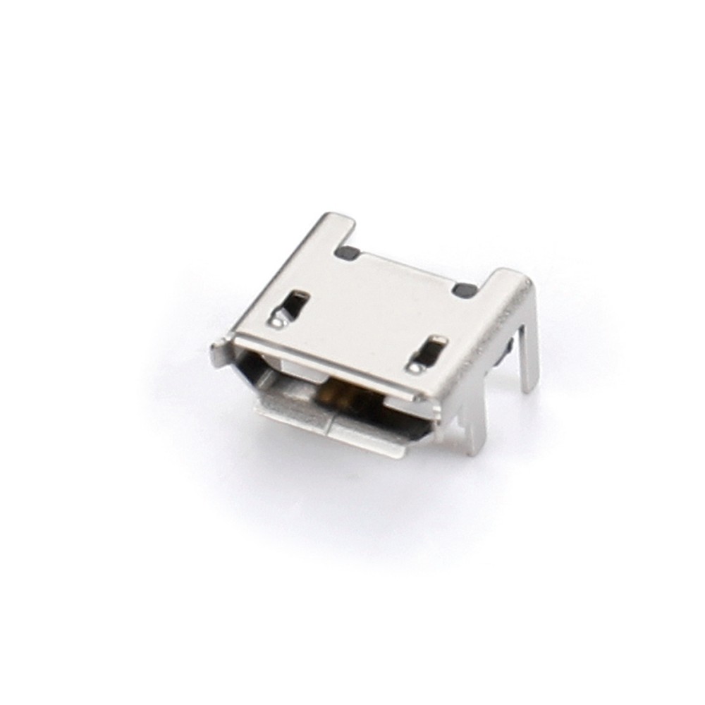 04BO-1805   Micro USB 5F SMT B型四脚插板7.1.5脚长1.1短针有柱有卷边