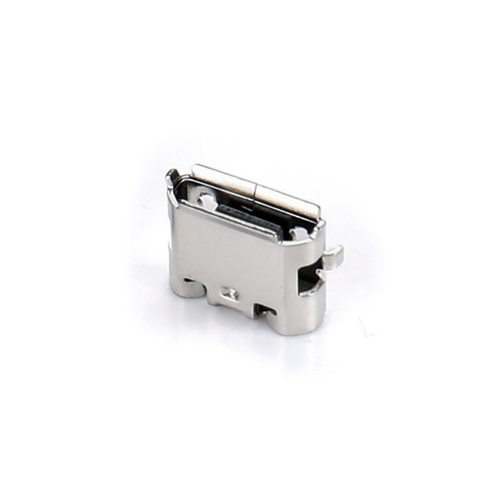 04BO-1824-0   Micro USB 5F SMT B型反向牛角四脚7.7-5.3 脚高0.65短针无柱有卷边