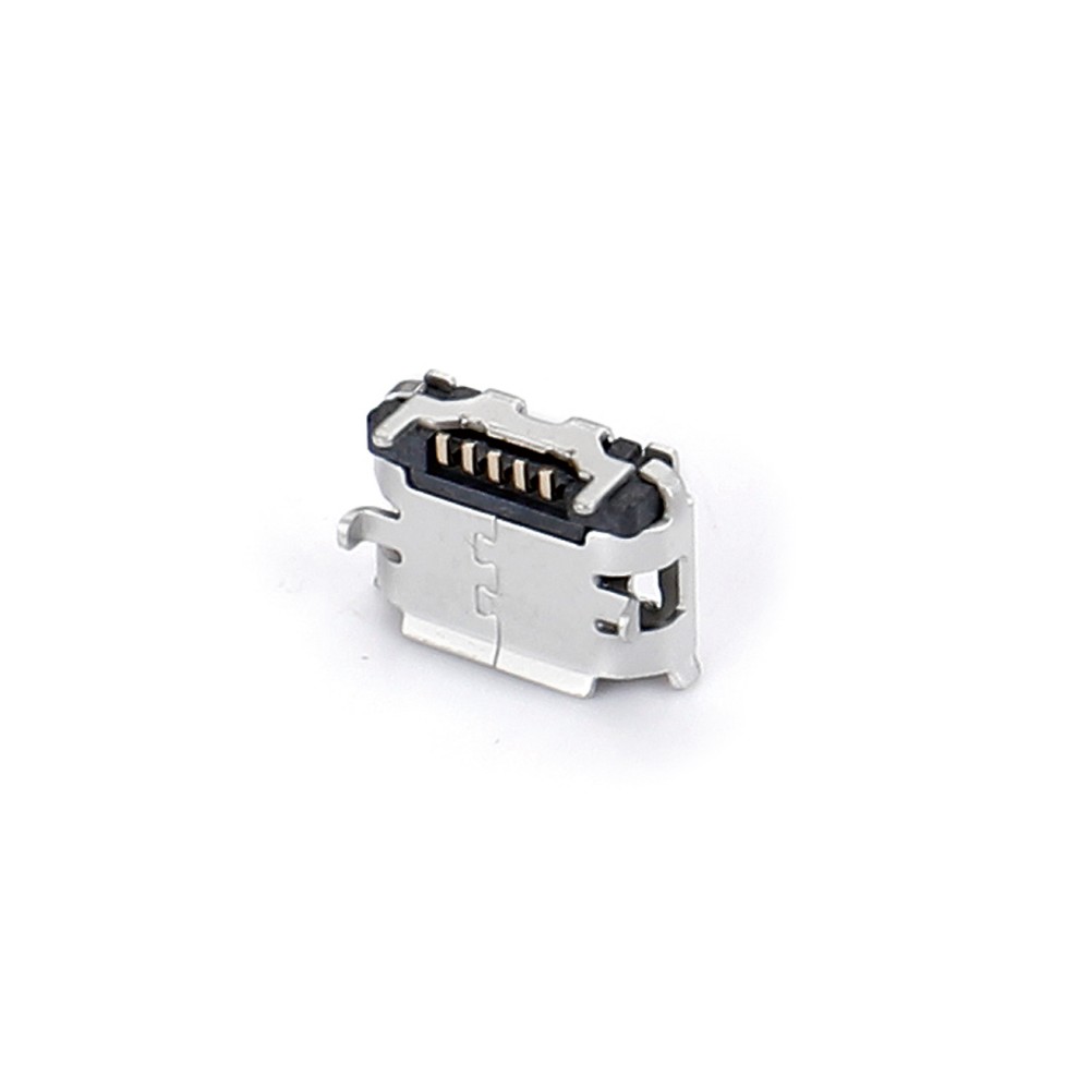 04BO-1826-0   Micro USB 5F SMT B型牛角型四脚7.0-5.0脚高0.65短针无柱有卷边