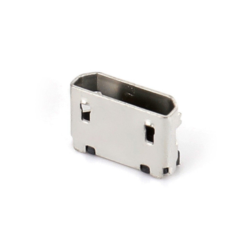 04BO-1841-N    Micro USB 5F SMT B型两脚插板5.65脚高0.8端子加长0.75不带焊盘有柱无卷边