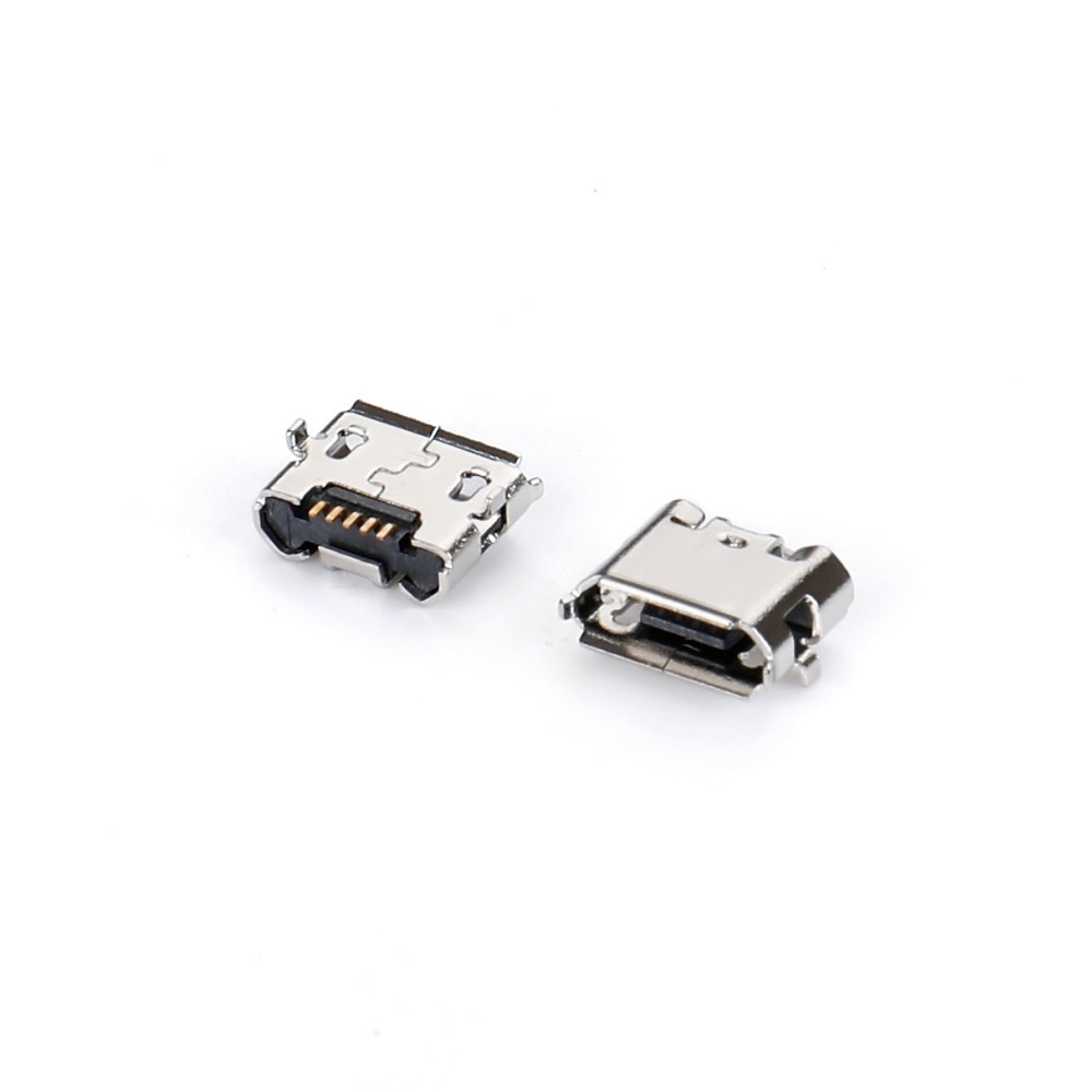 04BO-1845-0   Micro USB 5F SMT B型反向两脚插板7.7无柱有卷边