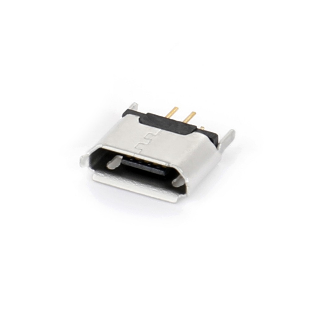 04BS-8125   Micro USB 5F B型 180度立插 脚高2.0mm 有卷边