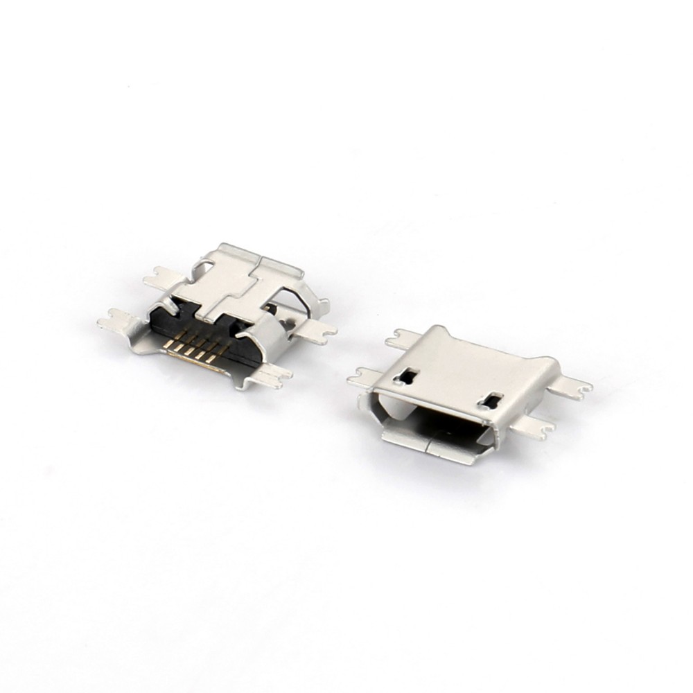 04BT-1807   Micro USB 5F SMT B型四脚全贴破板式1.17有卷边
