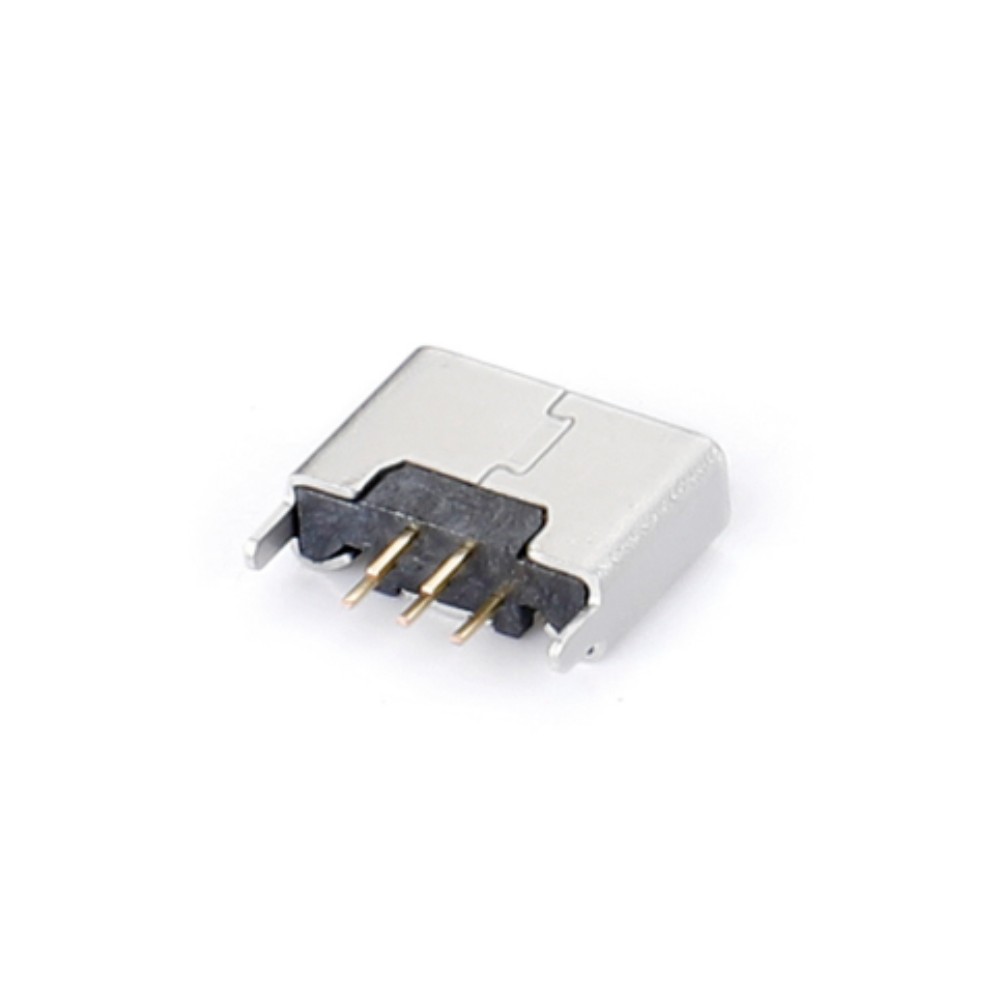 04OS-1838-N   Micro USB 5F AB型 180度插板脚长1.5无卷边