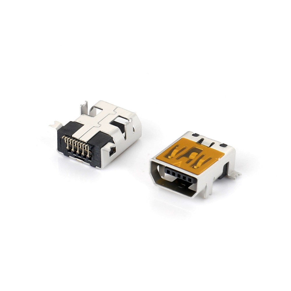 0210F-1851   MINI USB 10F SMT前插后贴 无柱 贴麦拉