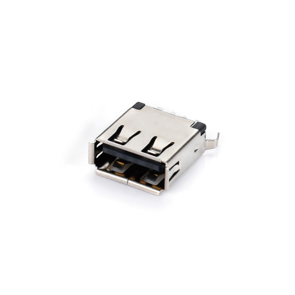 01AS-1566 USB AF 180度插板弯脚有卷边L13.7 大电流