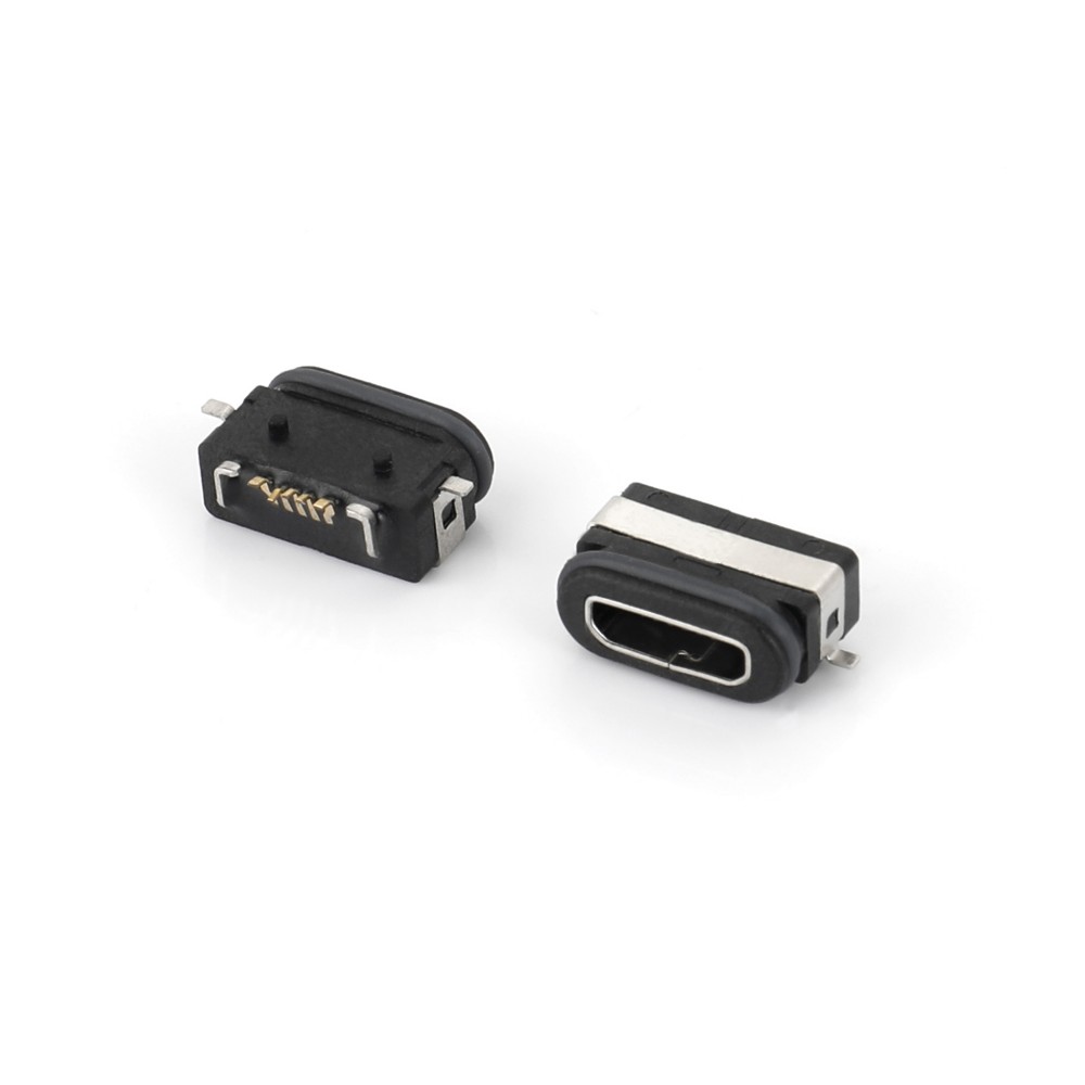 04BT-1602-WP   Micro USB 5F 板上SMT 全贴B型 带柱防水母座