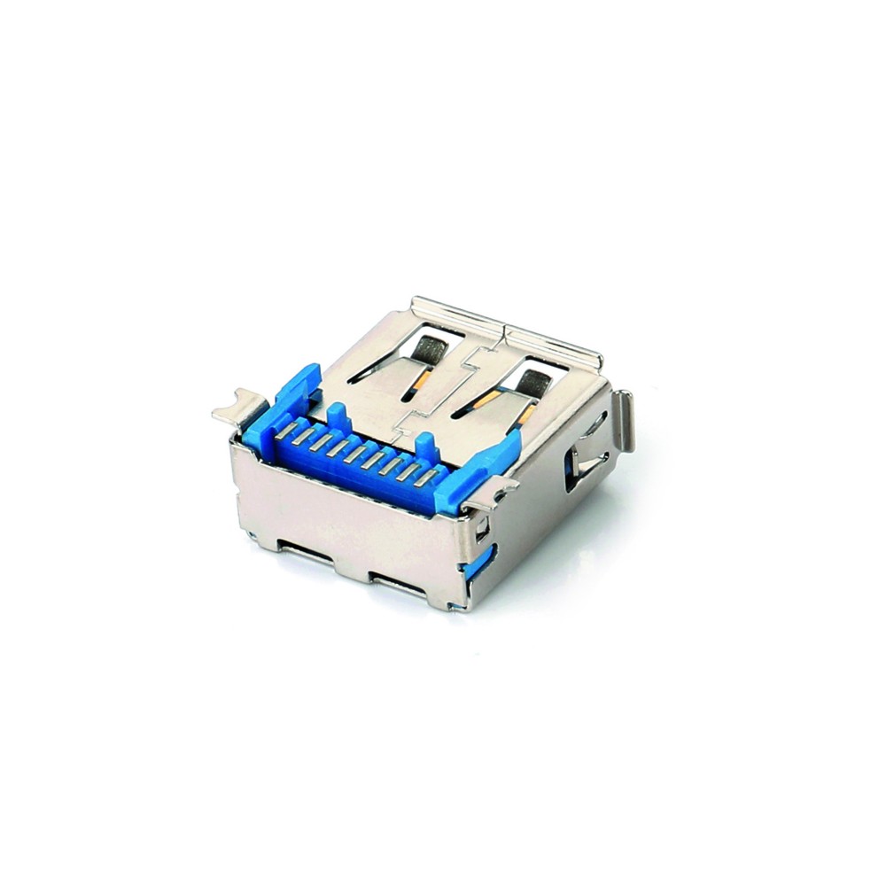 05AT-5227 USB3.0 AF SMT fully covered with columns and rolled edges