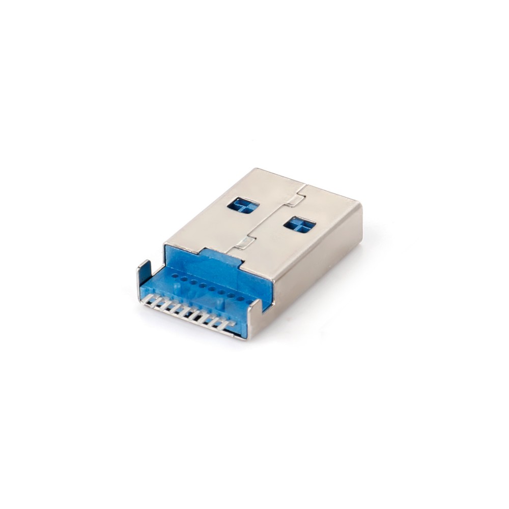 05MT-5204 USB3.0 AM SMT straight leg 3.8 without holes and exposed terminals with columns 1.90