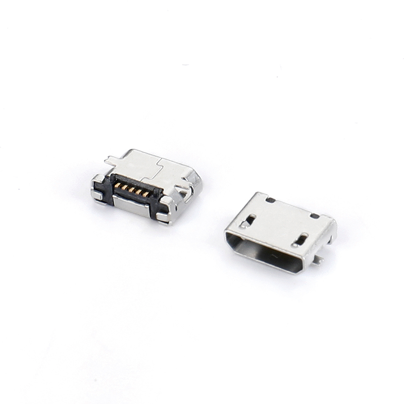 04BT-8136-N   Micro USB 5F B型 SMT全贴 加焊盘有柱无卷边