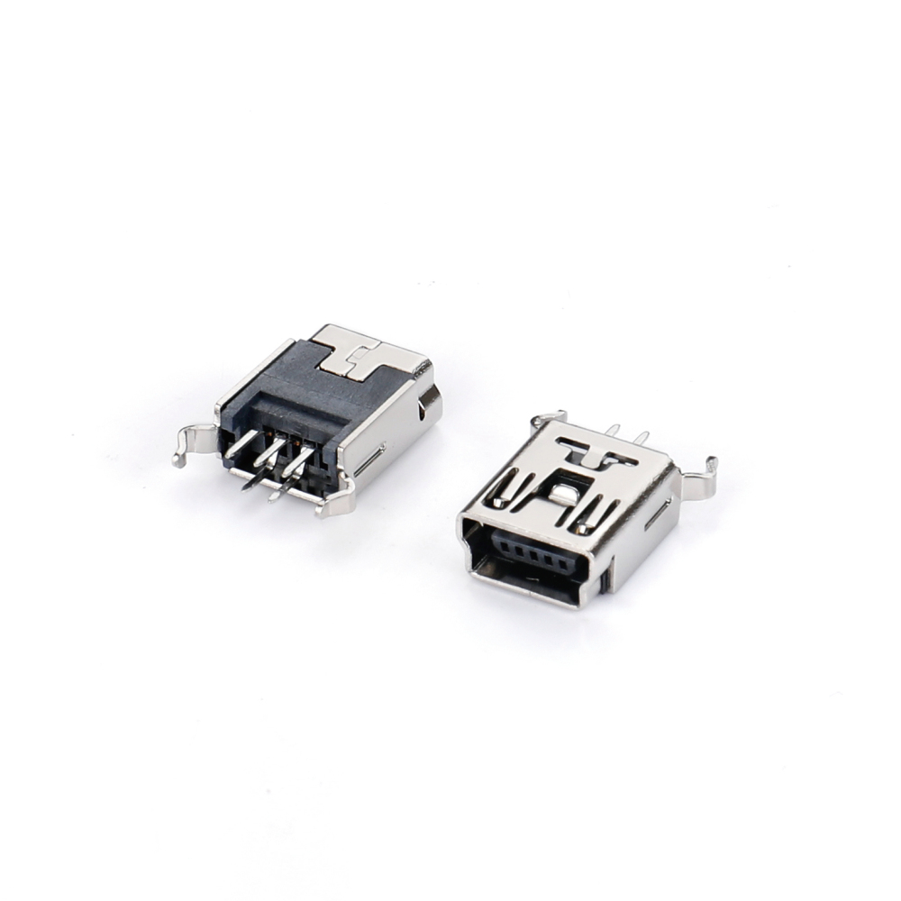 02BS-1102 MINI USB 5F 180 degree DIP B type two pin plug-in board with bent legs