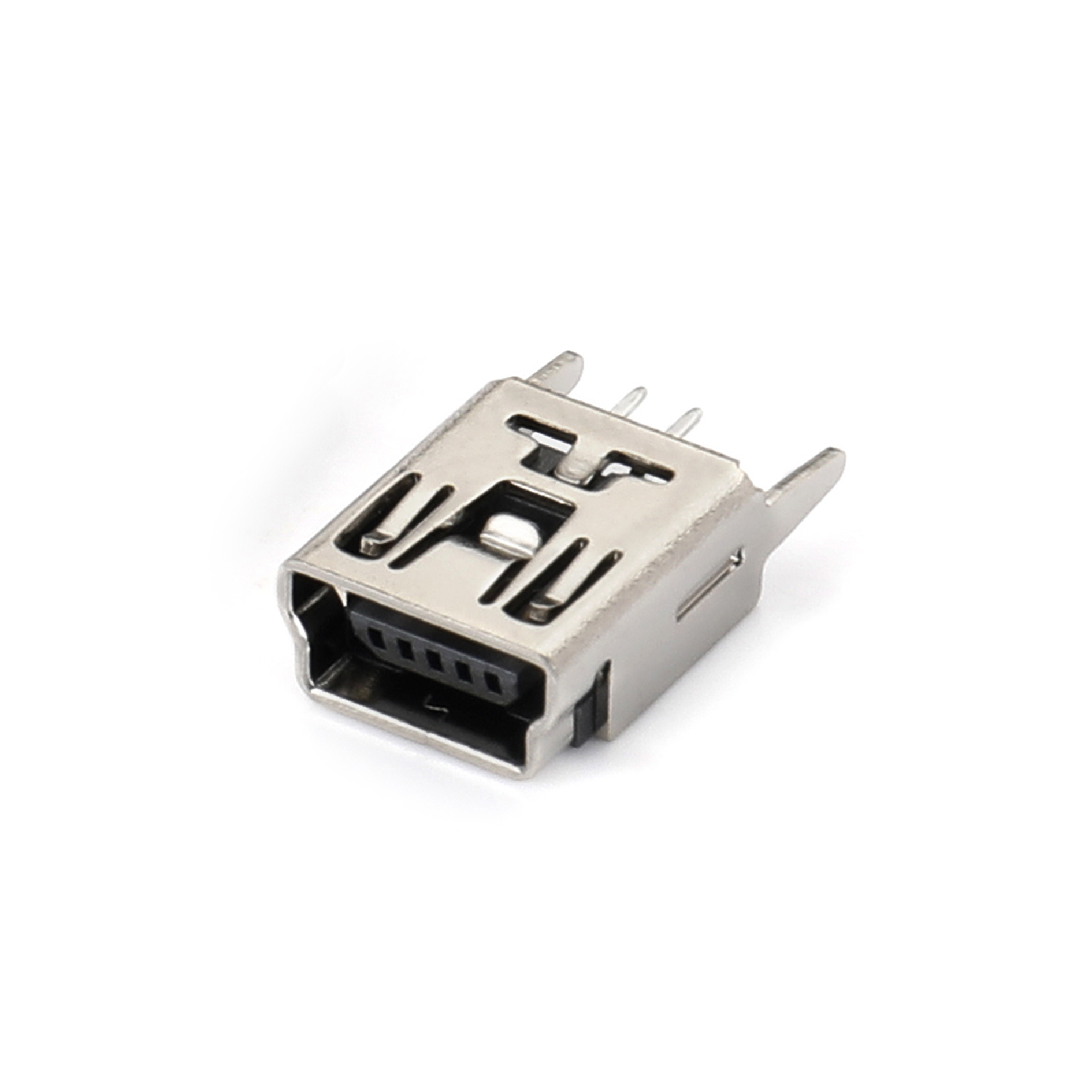 02BS-1101 MINI USB 5F 180 degree DIP B type two pin plug-in board with straight pointed feet